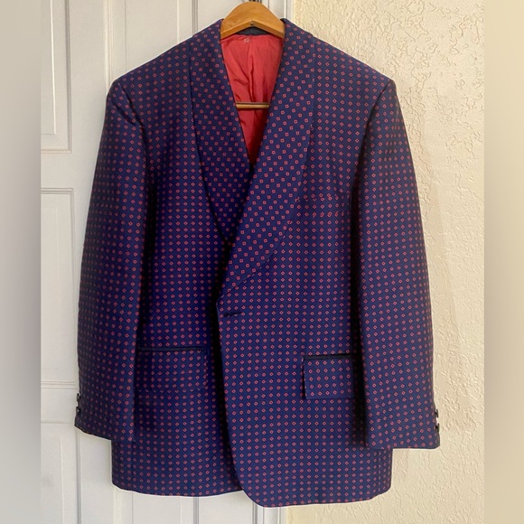 Lord West Suits & Blazers Vintage Lord West Tuxedo Jacket Blue Red